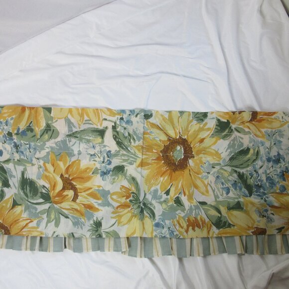 Lot of 8 Sunflower & Stripes Balloon Valance Window Treatments 56x18" NWOT - Picture 6 of 9